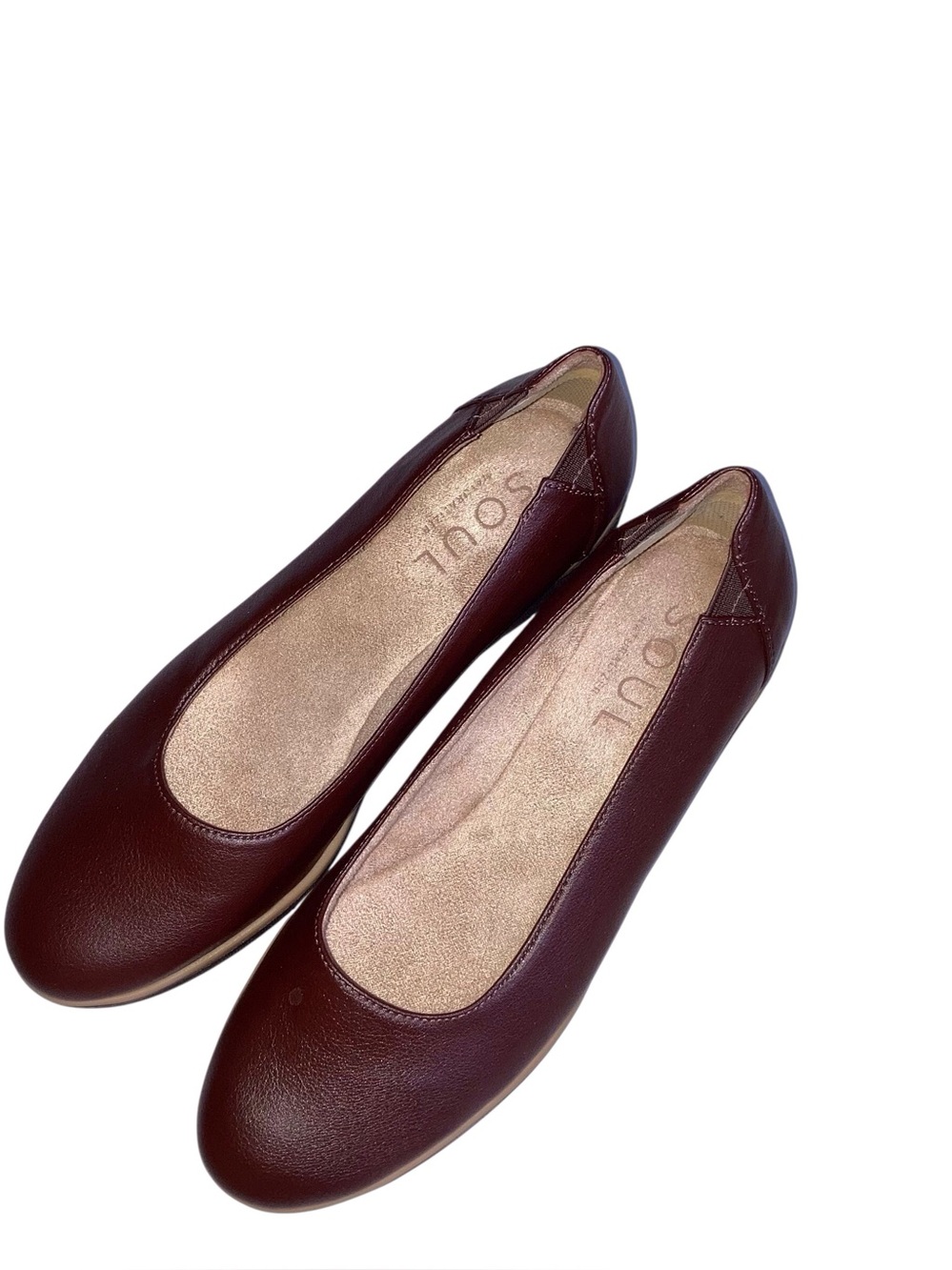 Leather Womens Flats by SOUL Naturalizer Comfort Slip On NEW size 9.5M